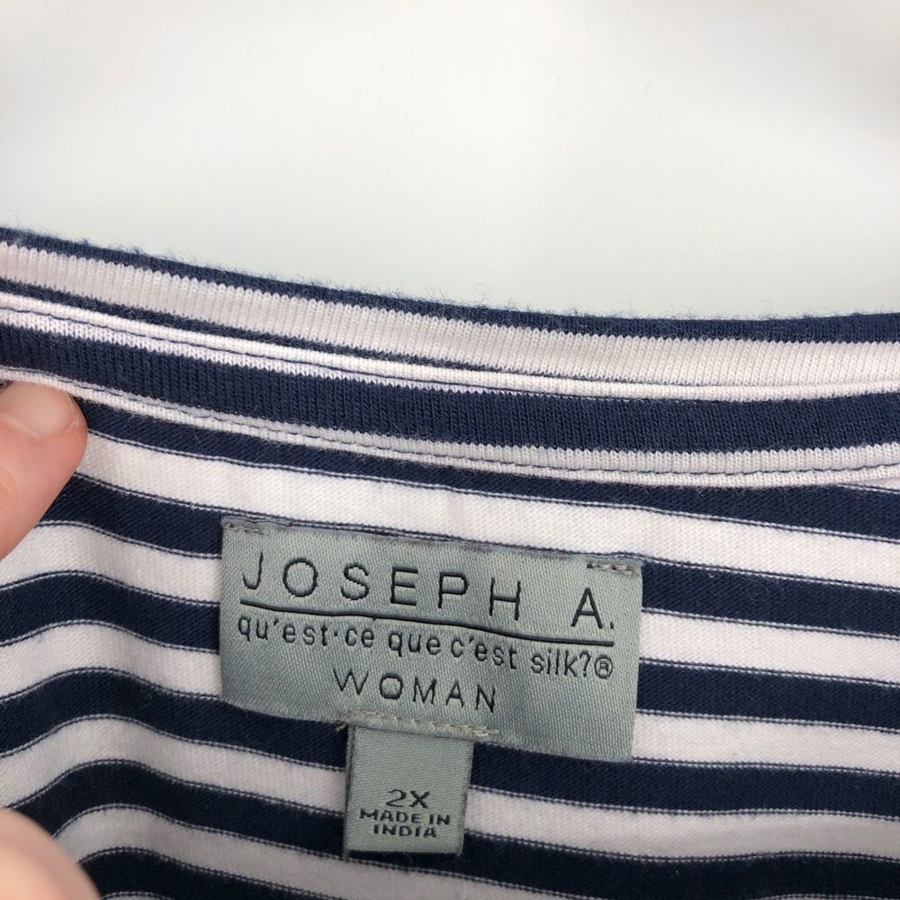JOSEPH A. Striped Crochet Inset Top - Picture 7 of 8